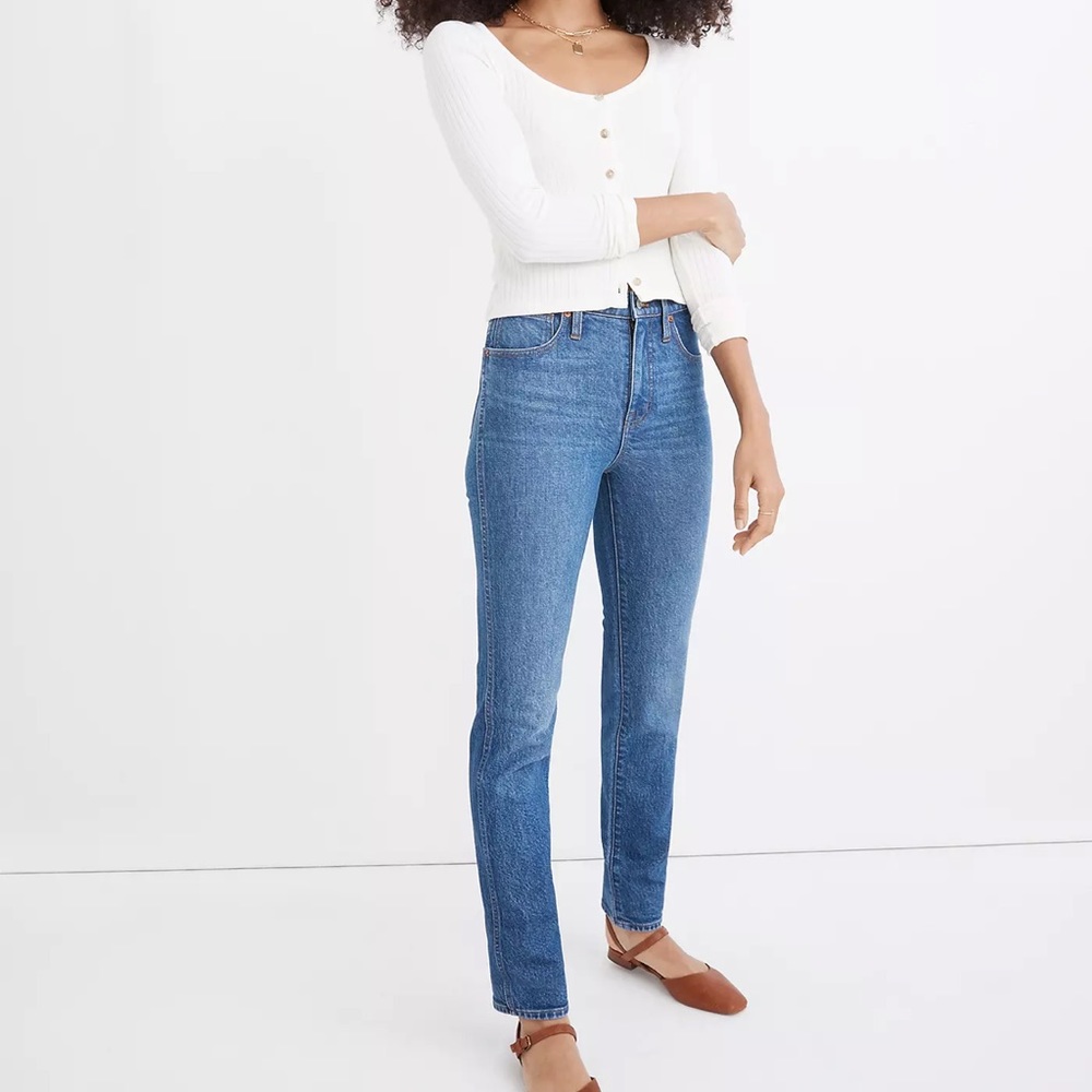 NWT Madewell Stovepipe Full-Length Jeans in Styler Wash Size 32
